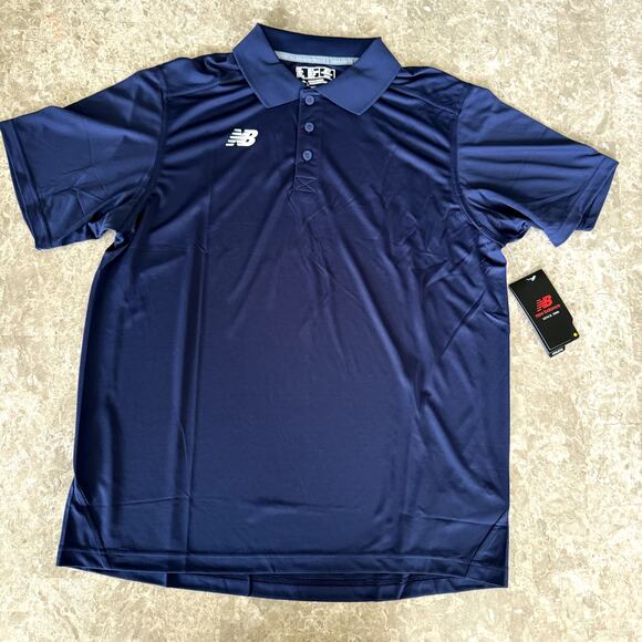 New Balance Tech Polo Navy- Large - Picture 1 of 6